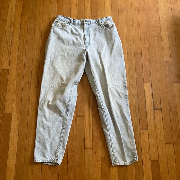 90s Vintage Levis 551 Light Wash Jeans Sz 16 - Picture 3 of 12